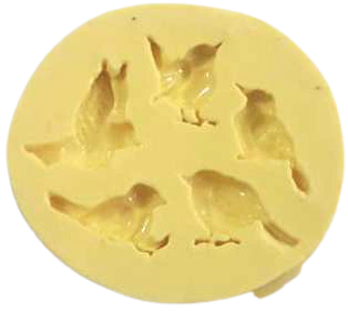 Molde de silicone Passárinhos cod 1459