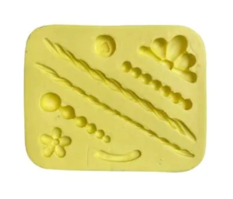 Molde de silicone acabamentos pérolas e cordas1674