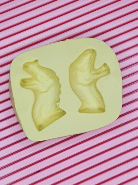 Molde de silicone Dinossauros cabeça cod 1858