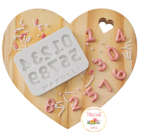 Molde de silicone Números chiques cod 2758