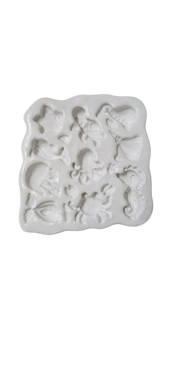 Molde de silicone cod 2674 fundo do mar 3D