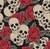 Textura Caveiras com rosa cod 2326 - comprar online
