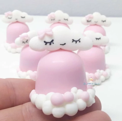 Molde De Silicone Bolinhas e Nuvem