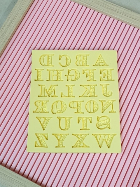 Molde de silicone ALFABETO DECORADO 1913