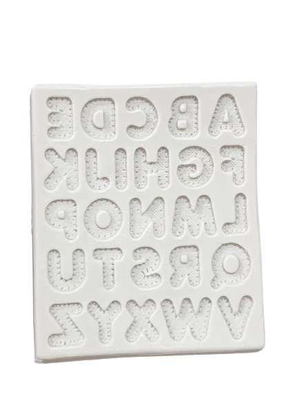 Molde de silicone 2670 letras linho