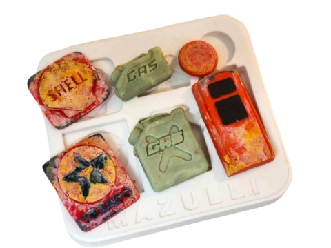 Molde de silicone cod 2656 posto de gasolina vintage