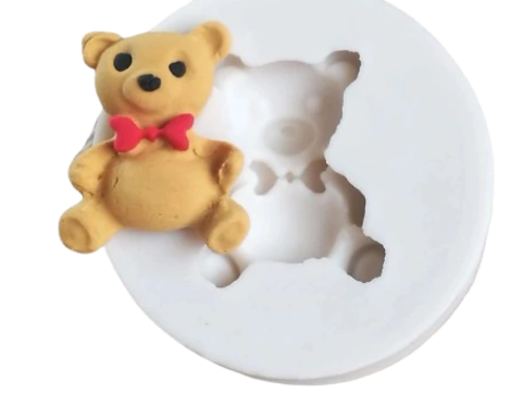 Molde de silicone cod 2711 micro urso gravatinha