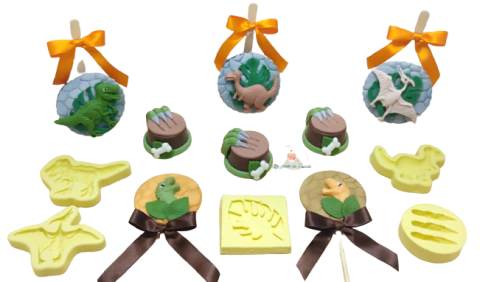 Molde de silicone Kit Dinossauros