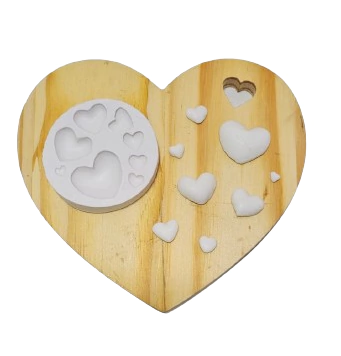 Molde de silicone Corações cod 1768 na internet