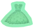 Molde de silicone Vestido delicado com rosas bordadas cod 1731 na internet