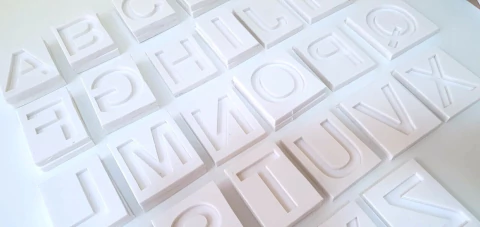 Kit 27 letras chaveiro - 6 cm x 6 mm de espessura