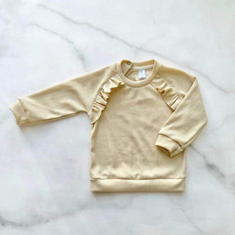 BUZO LISO DE WAFFLE VOLADOS