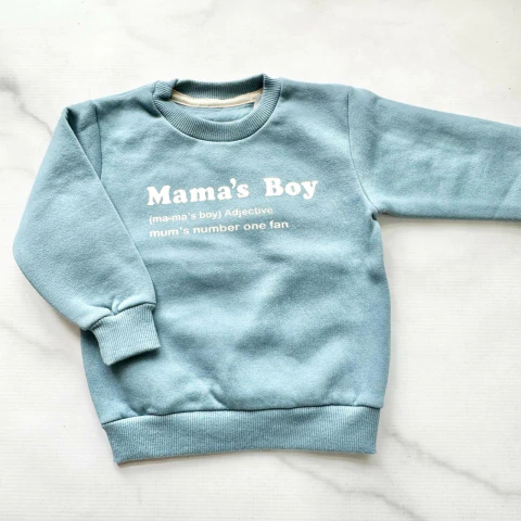 BUZO FRISADO MAMA'S BOY AZUL