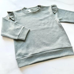 BUZO LISO DE WAFFLE CON VOLADOS - comprar online