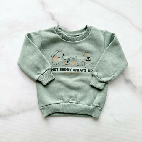 BUZO FRISADO HEY BUDDY