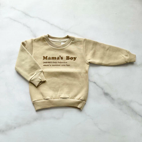 BUZO FRISADO MAMA'S BOY BEIGE