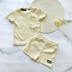 CONJUNTO REMERA Y SHORT WAFFLE - dimon kids