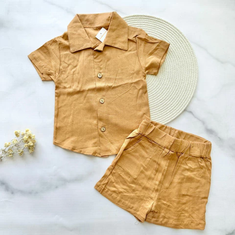 CONJUNTO CAMISA Y SHORT LINO