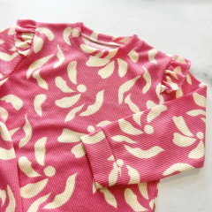 CONJUNTO DE WAFFLE ESTAMPADO CON VOLADOS - comprar online