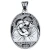 Dije Sagrada Familia Amén en Plata 925 (Oval)