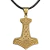 Collar Mjolnir Martillo de Thor en Oro 18k laminado - Dije + Cordón