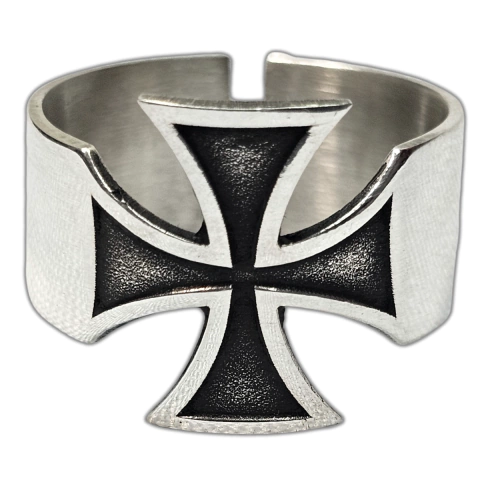 Anillo Cruz de Malta en Plata 925 Regulable - comprar online