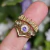 Conjunto de 3 Anillos Triple Diosa combinables | Plata 925 | Baño Oro 18k - comprar online