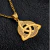 Collar Triqueta con Alfabeto Rúnico en Oro 18k Laminado - Dije + Cadena - comprar online