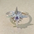 Anillo Estrella Lucero Boreal en 925 u Baño Oro 18k y con Zirconia Cúbica - Amarrarte