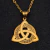 Collar Triqueta con Alfabeto Rúnico en Oro 18k Laminado - Dije + Cadena en internet