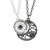 Collares Combinables Imantados Te Amo en 100 Idiomas - Sol y Luna & Corazones Black and White (Bisutería)