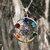 Dije Cubo De Metatron 3D 7 Chakras con piedras. - tienda online
