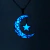 Collar en Acero Quirúrgico con Medialuna y Estrella que brillan en la oscuridad - comprar online