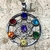 Imagen de Dije Cubo De Metatron 3D 7 Chakras con piedras.
