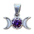 Dije Mini Diosa Triple Luna con Zirconia