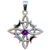 Dije Nudo de Bruja Fase Lunar con Zirconia, Turmalina y Obsidiana