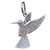 Dije Pequeño Colibrí en Plata 925 Natural o Esmaltado