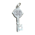 Dije Mini Llave San Benito en Plata 925