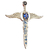 Gran dije Espada Alada Arcangel Miguel con Zirconia Cúbica y Sellos Brillan en la Oscuridad - comprar online