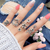 Conjunto Set de 4 Anillos Florales en Plata 925 - comprar online