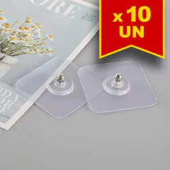 Kit 10 Ganchos Adesivos Multiuso prático sem furos na parede