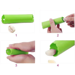 Imagem do Kit 3 Tubos Rolo Descascador de alho estilo japonês em silicone