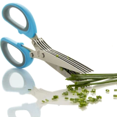 Tesoura Corta e Pica Para Temperos Ervas Saladas 5 Lâminas na internet