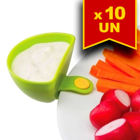 Kit 10 Molheiras Clip Porta Ketchup Molhos - cores sortidas
