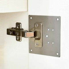 Kit 4 Placas Universais Dobradiça Aço Inox 24 parafusos na internet