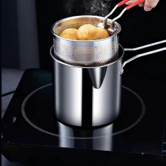 Imagem do Conjunto Fritadeira Panela e Cesto em inox Economiza Óleo