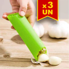 Kit 3 Tubos Rolo Descascador de alho estilo japonês em silicone - comprar online