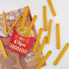 Imagem do Kit 12 Prendedores Seladores de Embalagem Batata Frita Fries Clips