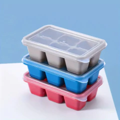 Imagem do Kit 3 Forma de Gelo Tampa com Base Silicone solta cubo fácil