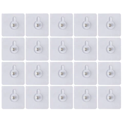 Kit 20 Ganchos Adesivos Multiuso prático sem furos na parede na internet